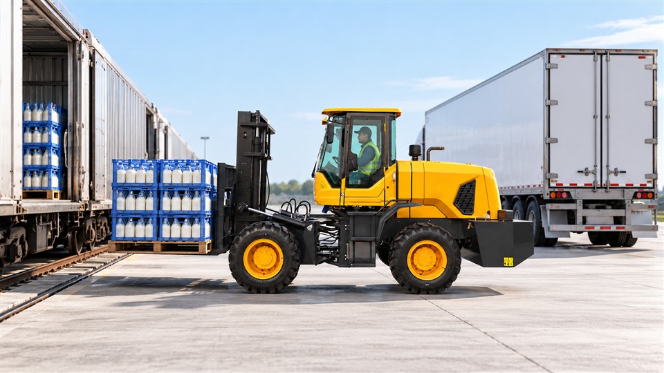 B28 off-road forklift workplace application