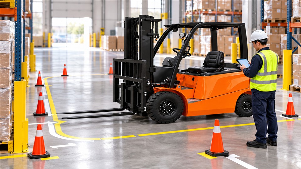 B20 lithium forklift application scene