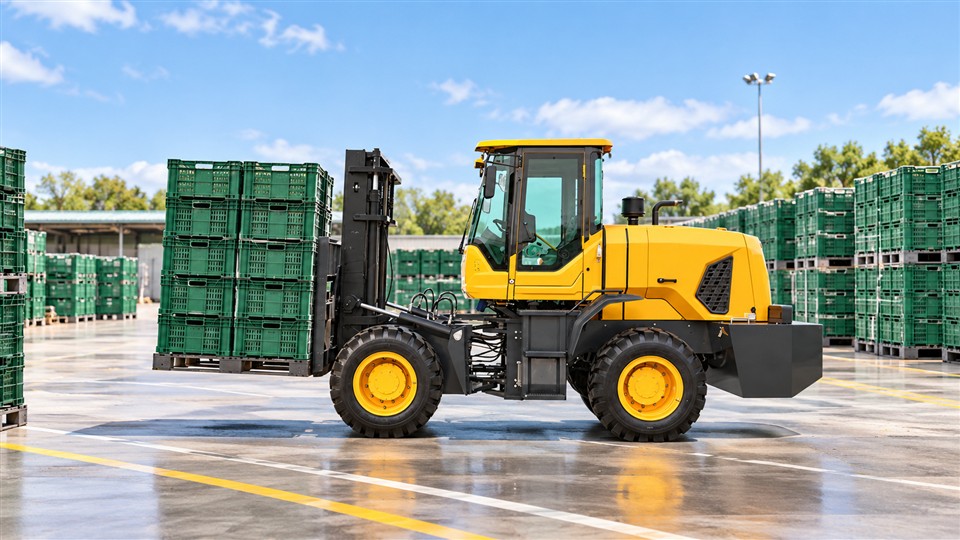 B29 rough-terrain forklift workplace application
