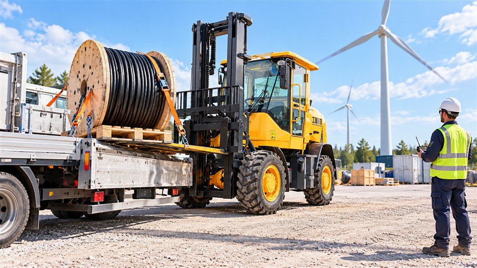 5T off-road forklift application scene