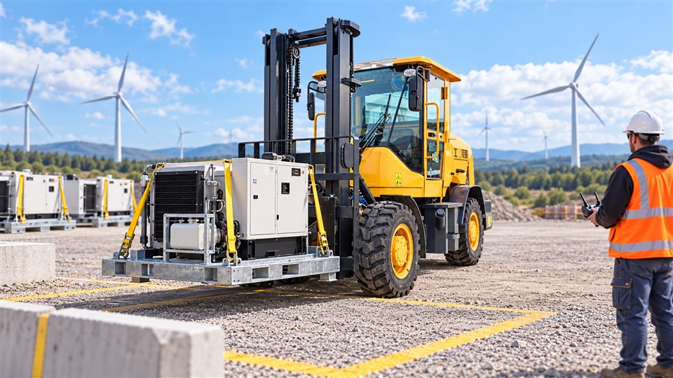 7T off-road forklift workplace application