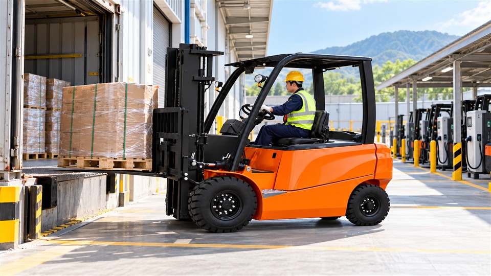 B30 electric forklift workplace application