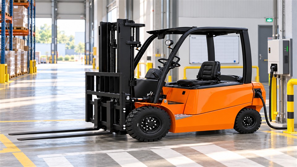 B50 electric forklift material-handling scene