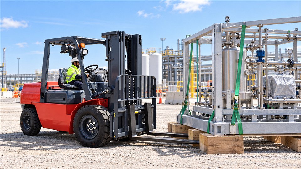 CPCD80K diesel forklift material-handling scene