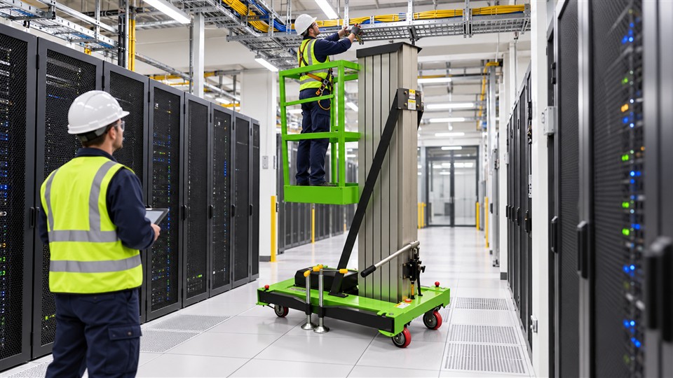 QB16 articulating boom lift application scene