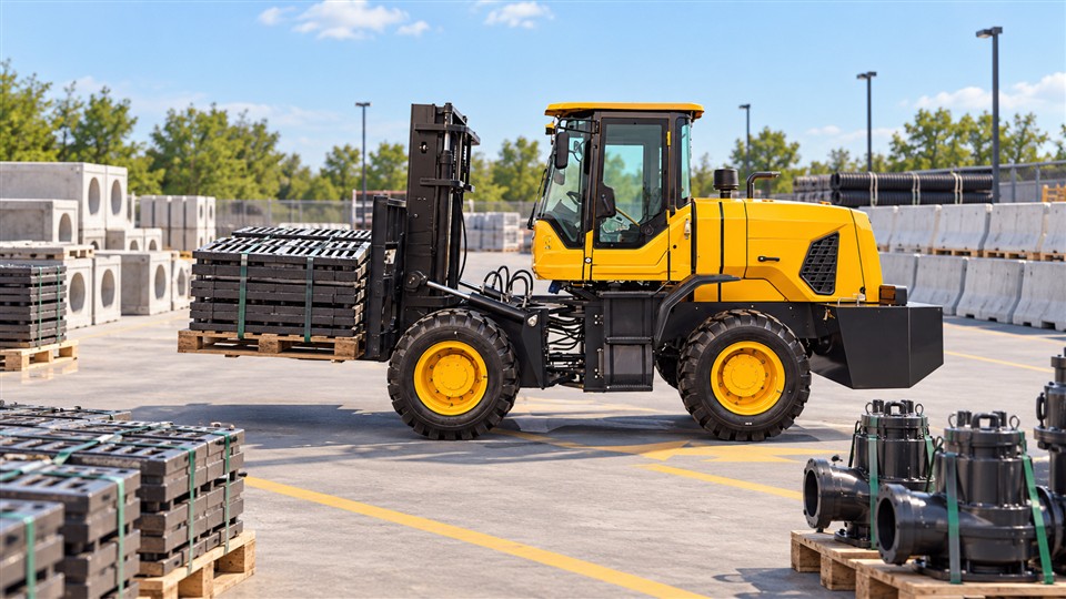5T off-road forklift application scene
