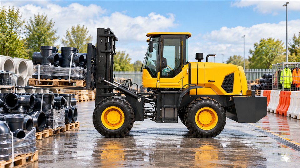 7T rough-terrain forklift workplace application