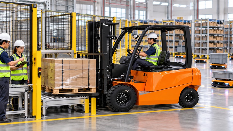 B20 electric forklift application scene