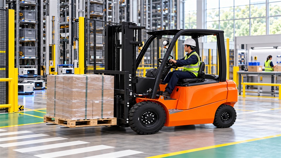 B30 electric forklift workplace application