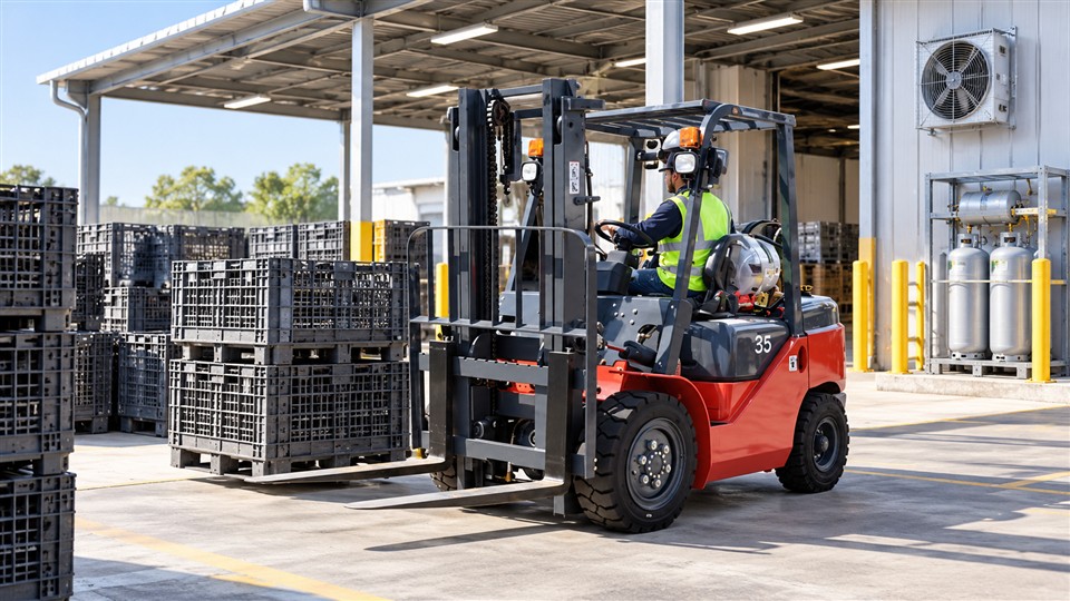 CPY series LPG forklift material-handling scene