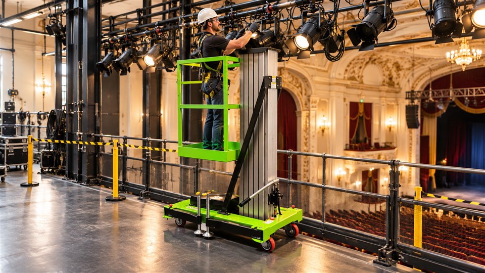 GTJZ3812E-X scissor lift material-handling scene