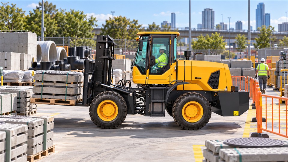 5T off-road forklift application scene