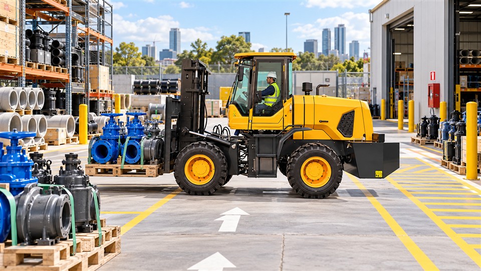 936-3T rough-terrain forklift workplace application