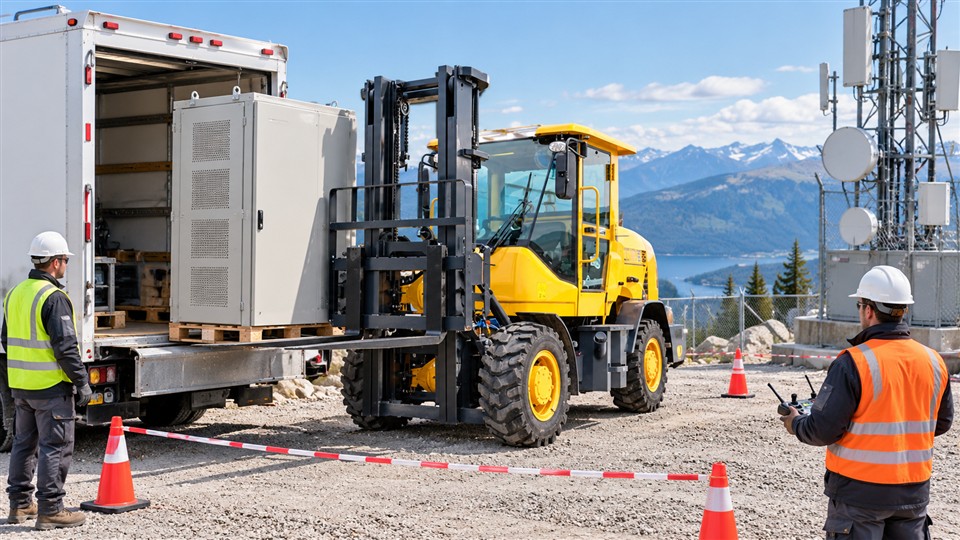 5T off-road forklift application scene