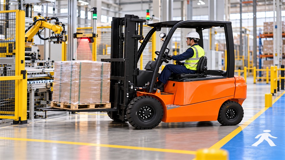 B30 electric forklift workplace application