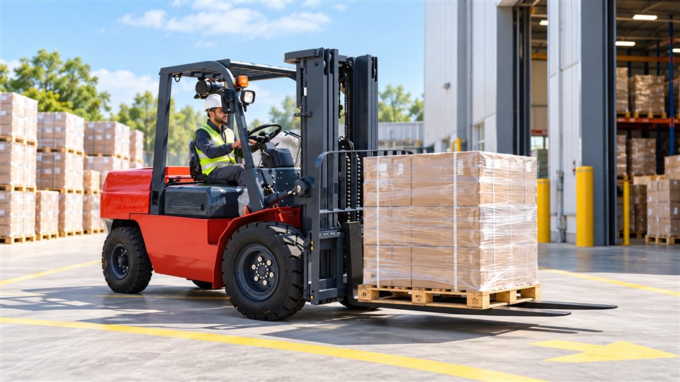 CPCD80K diesel forklift material-handling scene
