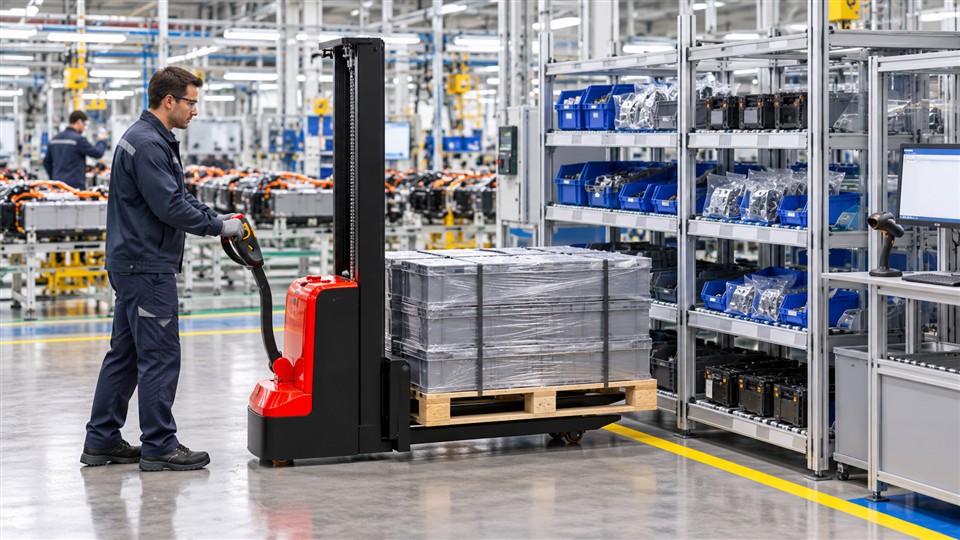 ZX14 lift platform material-handling scene
