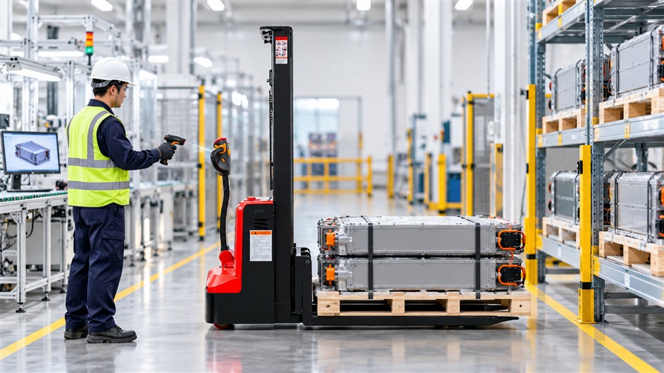 MYCPDB counterbalanced stacker application scene