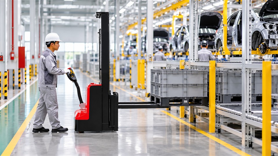 CDDA15 walkie stacker material-handling scene