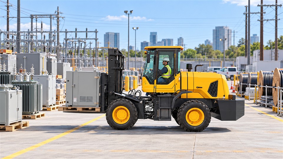 5T off-road forklift application scene
