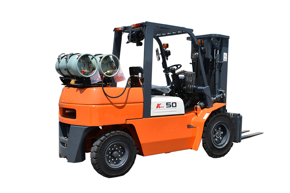 what steps should you do when parking a forklift