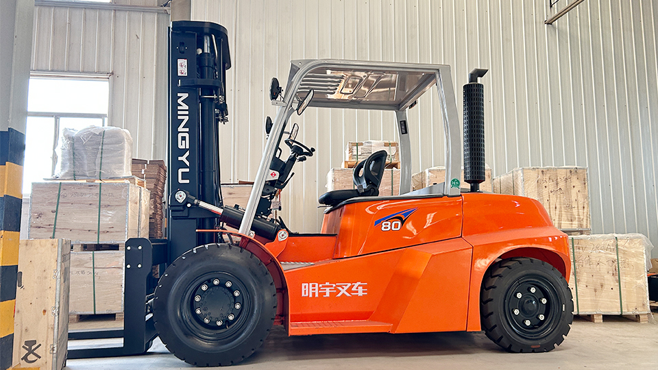 How high should your forks be when driving a forklift?