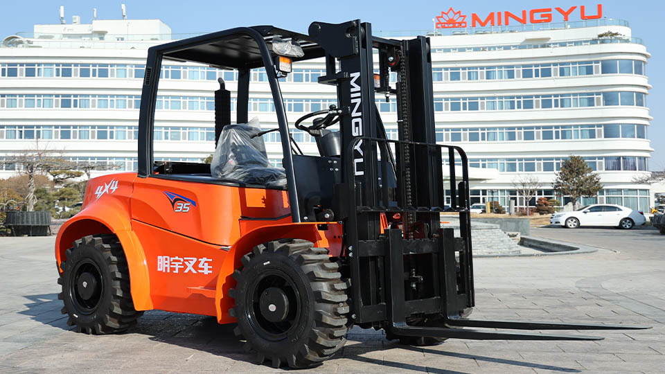 Who can operate a rough terrain forklift?