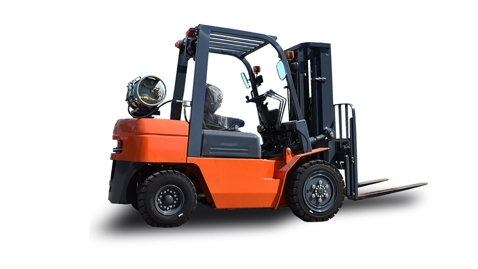 when mounting and dismounting a forklift face