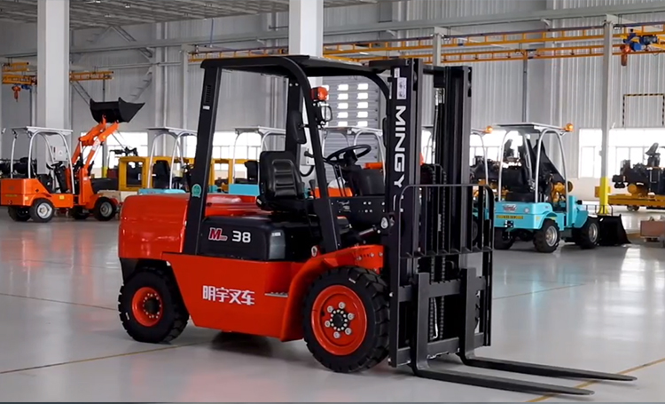how to press on forklift tires