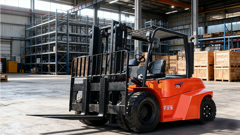 What is the service weight of this forklift?