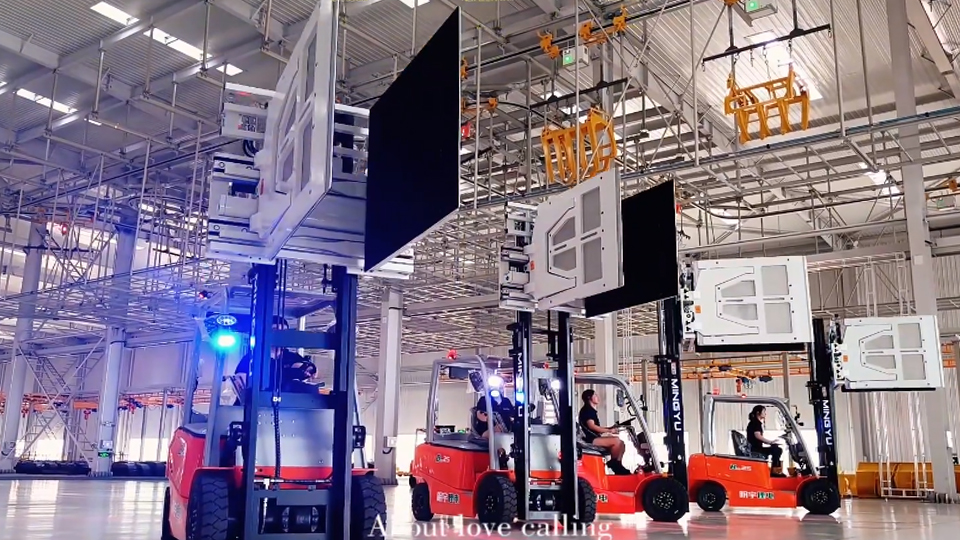 what do forklifts run on