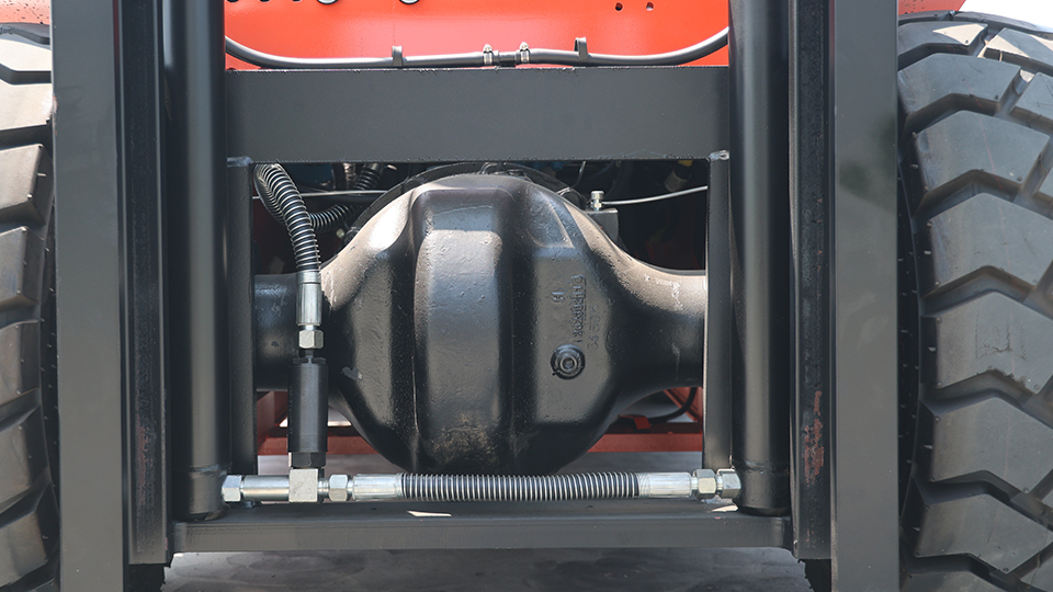 Can you use an electric forklift outdoors in wet weather without damaging it?