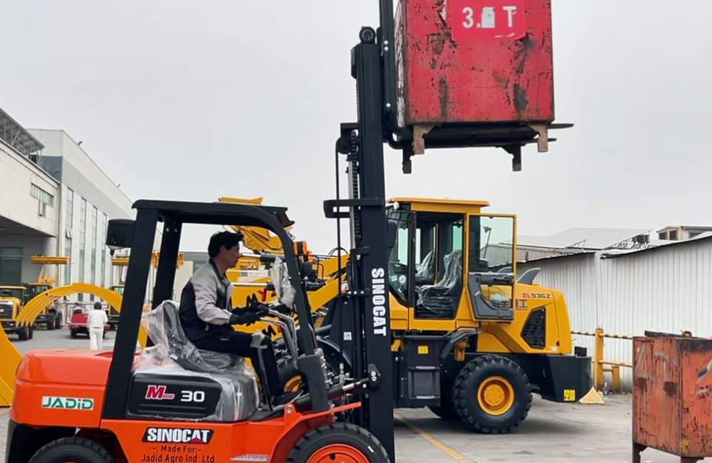 What is the fuel consumption rate of a forklift per hour?