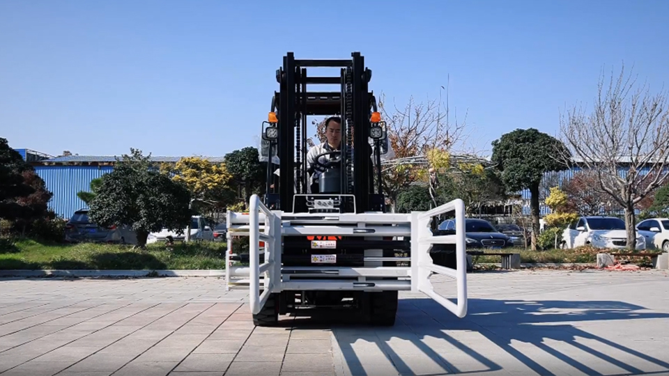 How does a cherry picker differ from a standard forklift?