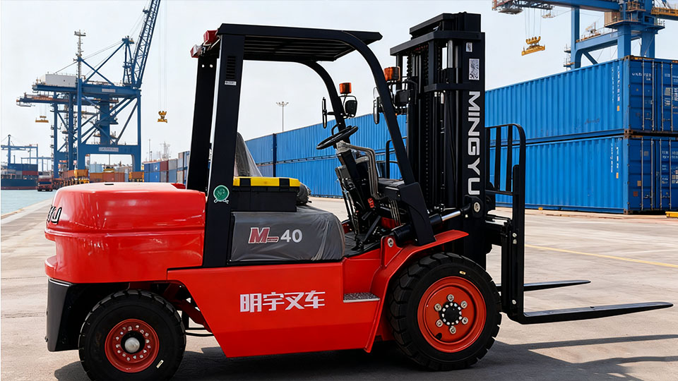 How much diesel does a forklift consume per hour of operation?
