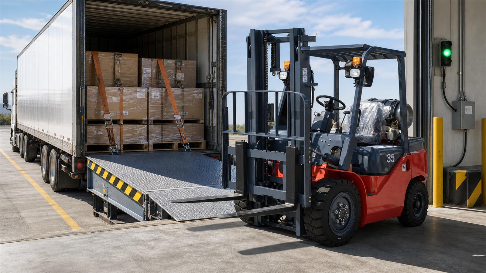 CPCY35 LPG Forklift Dock Safety: A 2026 Trailer-Creep and Interlock Control Guide