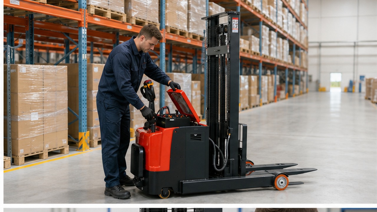 Ergonomic Battery Exchange for Electric Stackers: A 2026 Connector and Lifting-Aid Guide