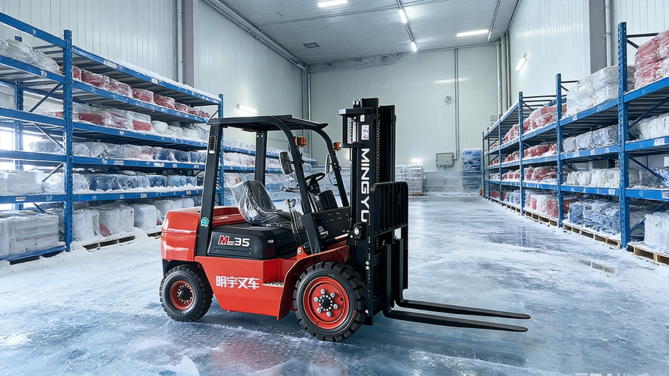 How many liters of diesel does a forklift burn through in an hour?
