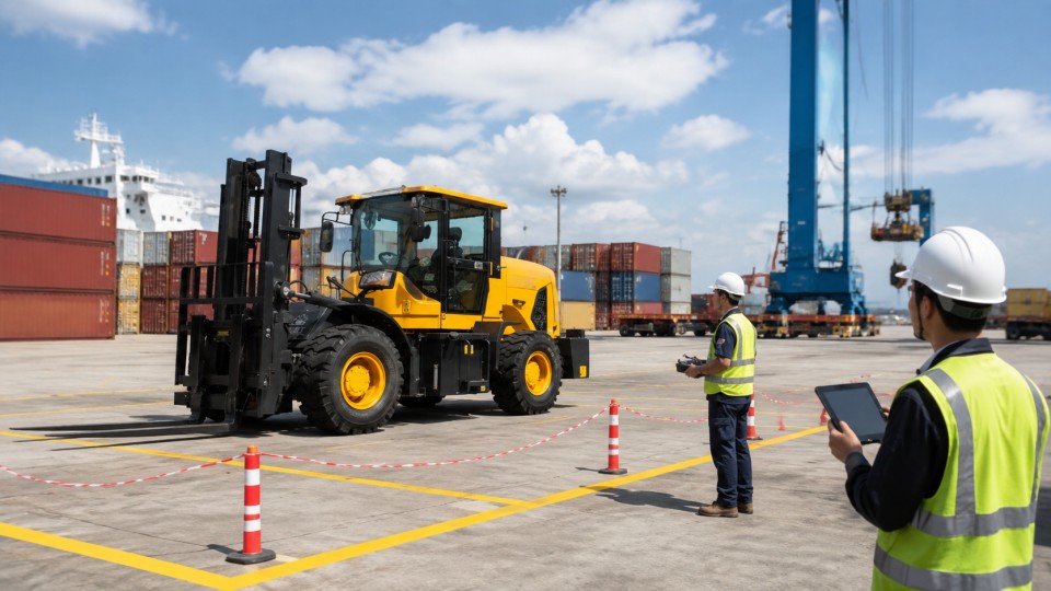 Autonomous Transport Agents in 2026: Remote-Controlled Rough-Terrain Forklift Guardrails