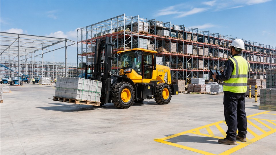 Nearly 18,000 Robot Orders in 2026: Remote Rough-Terrain Forklifts in Mixed-Automation Yards
