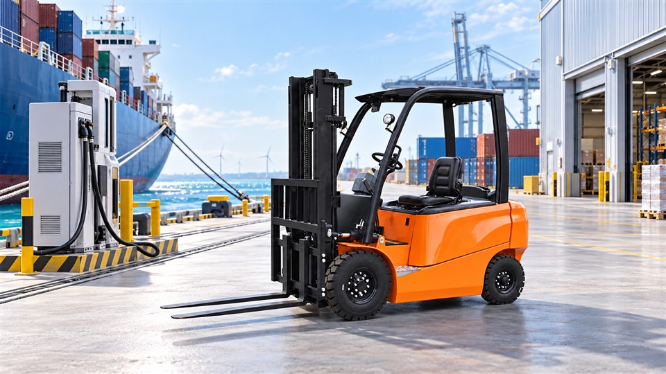 Freight and Maritime Decarbonization 2026: Electric Forklifts for Connected Coastal Hubs