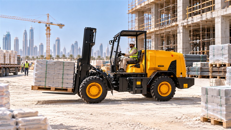 UAE Construction Supply Pressure 2026: Rear-Swing Forklifts for Agile Project Yards