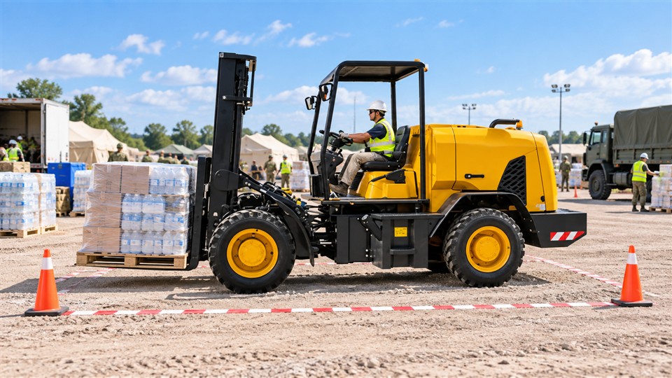 Private-Public Disaster Readiness 2026: Rear-Swing Forklifts for Emergency Logistics Yards