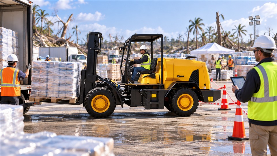 AI-Enabled Disaster Logistics 2026: Rear-Swing Forklifts for Faster Relief Staging