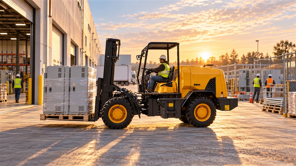 Smart Warehouse Retrofit Week 2026: Rear-Swing Rough-Terrain Forklifts for Live-Site Material Flow