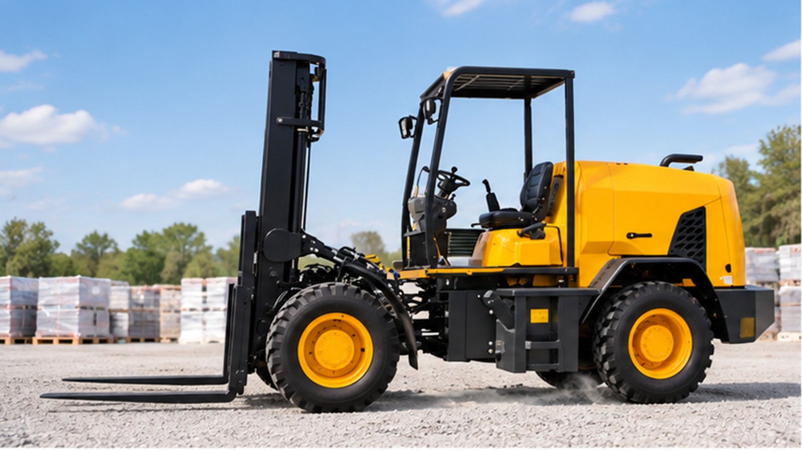 Intermodal Rail Yards: Ground-Condition Rules for Rough-Terrain Forklifts