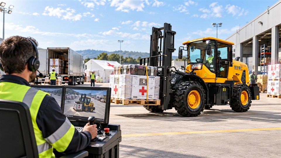 DHL Logistics Trend Radar 8.0: Remote Rough-Terrain Forklifts for People-Centered Operations