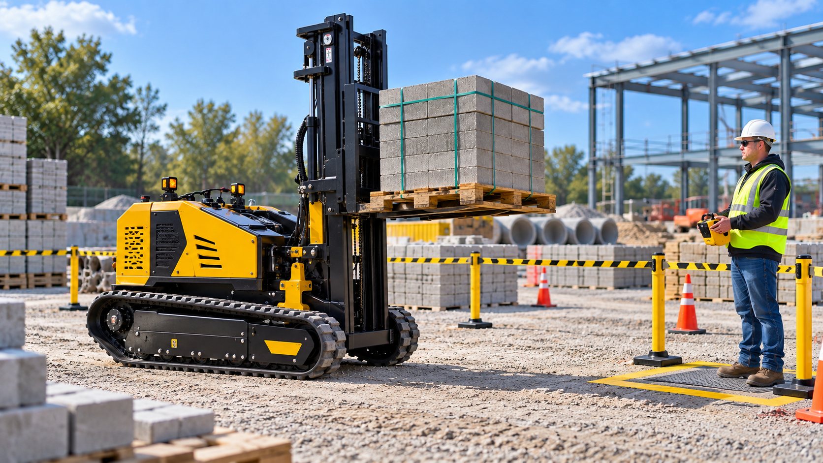 Physical AI Supervision 2026: Remote Rough-Terrain Forklifts for Separated Work Zones