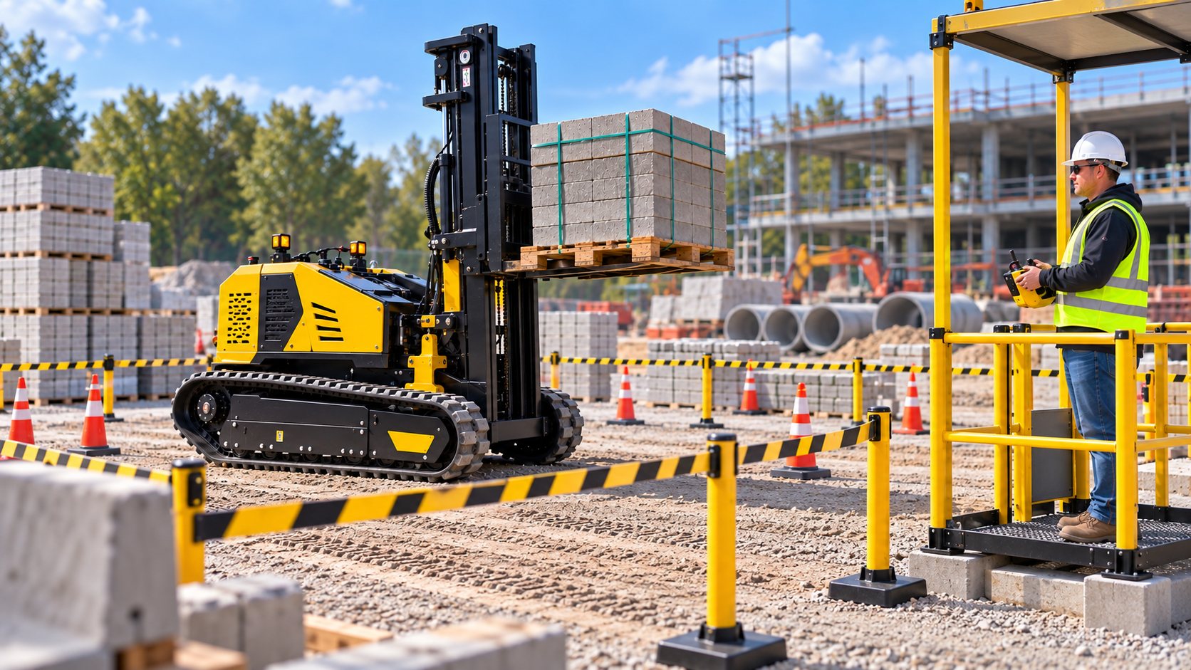 Human-Centered Logistics 2026: Remote Rough-Terrain Forklifts for Supervised Hazard Zones