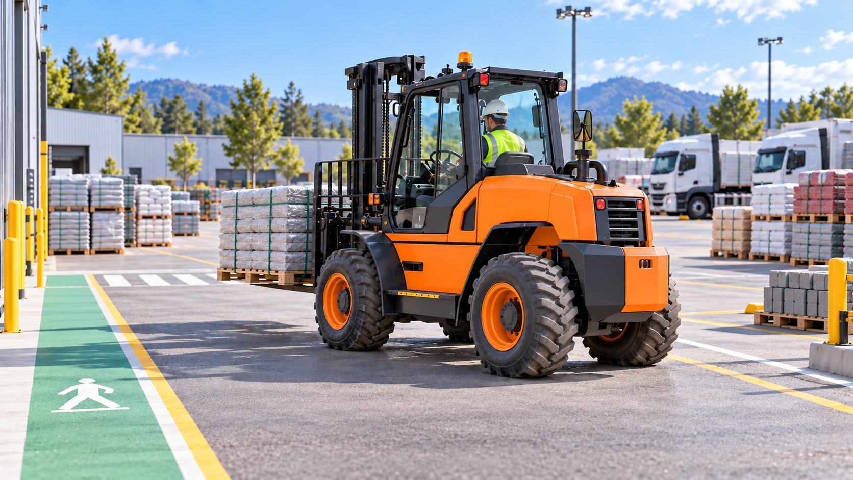 Strategic Stockpiles 2026: Rear-Swing Rough-Terrain Forklifts for Buffer Inventory Yards